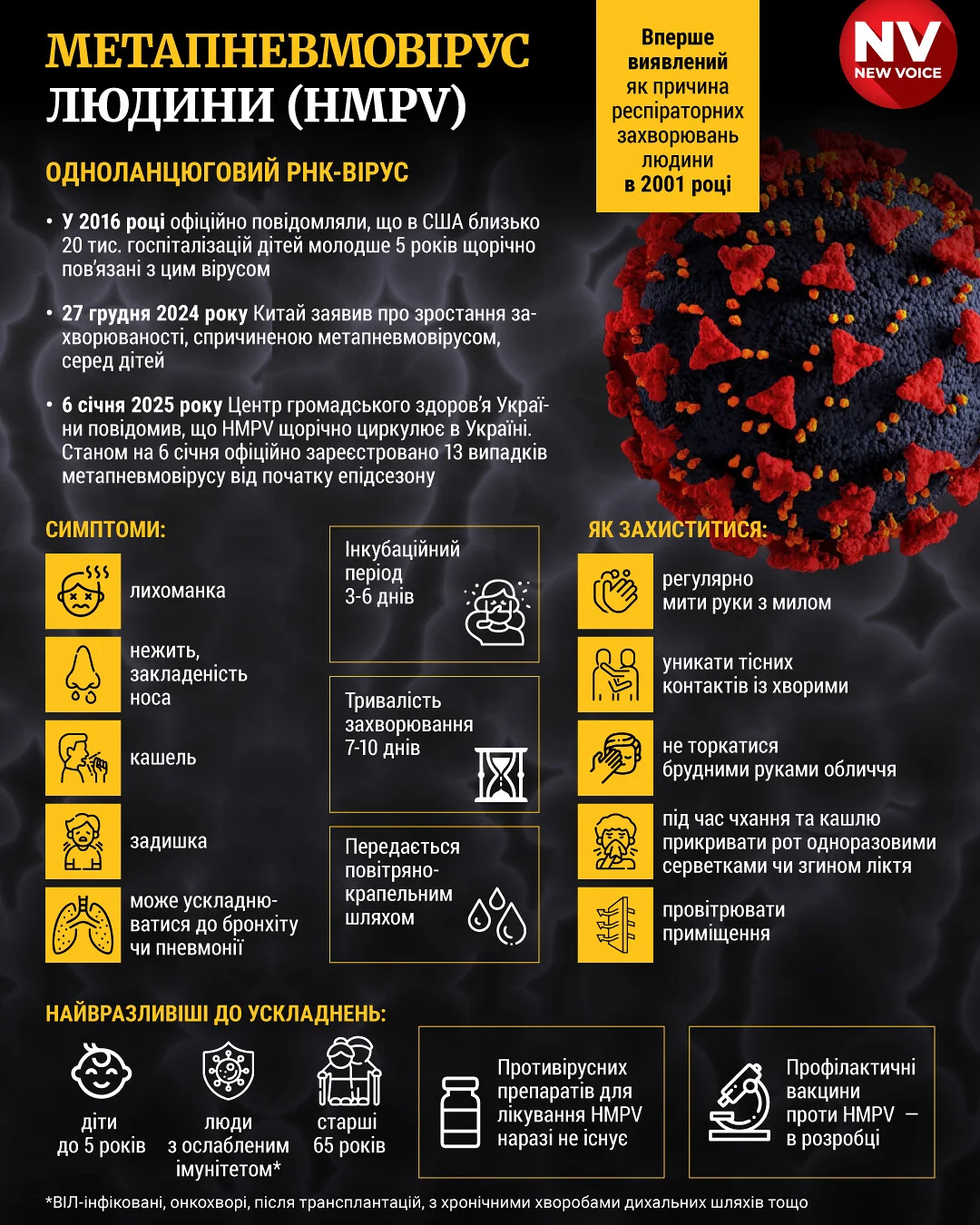Метапневмовирус циркулирует в Украине каждый сезон