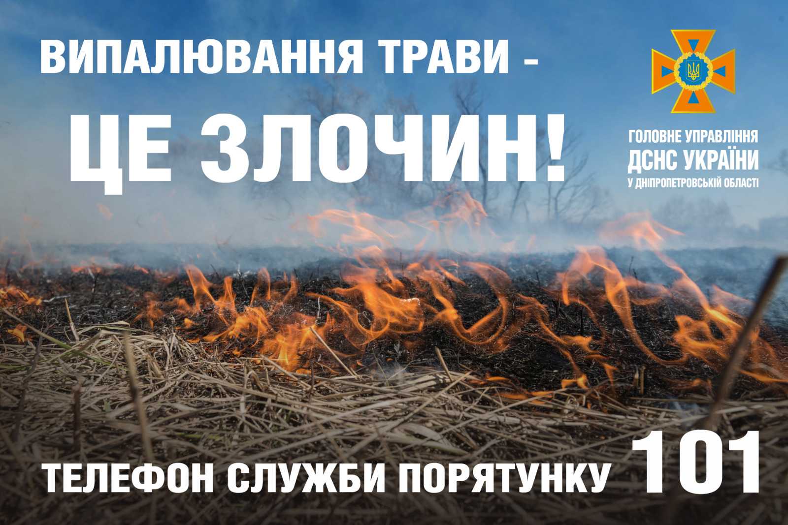 Випалювання трави - це злочин!