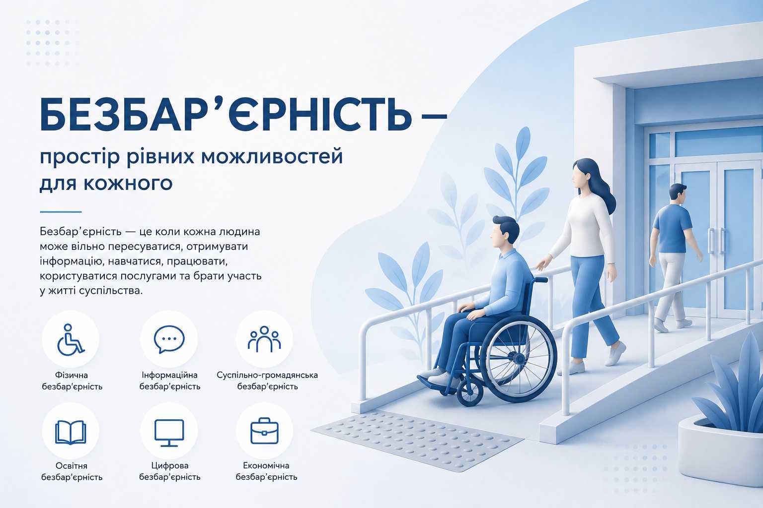 Безбар’єрність — простір рівних можливостей для кожного Безбар’єрність — простір рівних можливостей для кожного